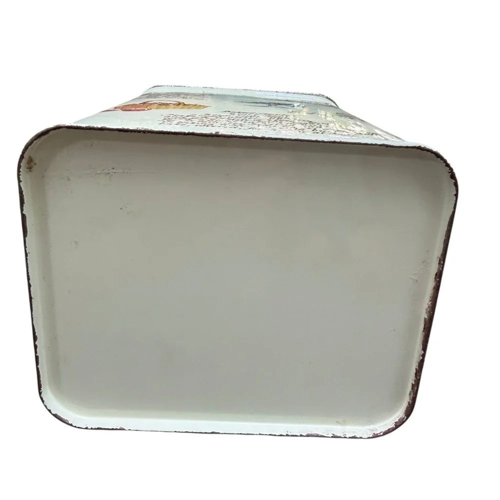 Vintage 4 Pc Metal Canister Set Recipe Flour Sugar Coffee Tea Yellow Gingham
